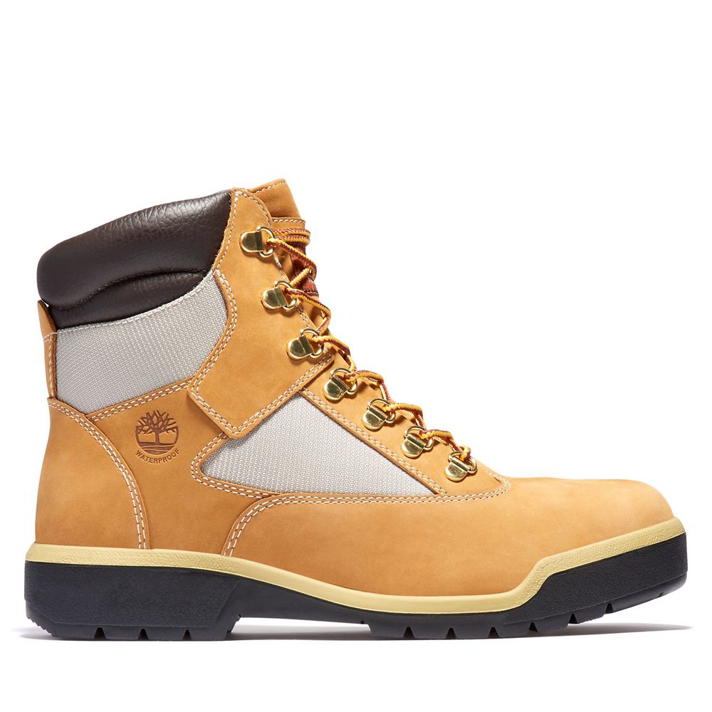 Timberland 6-Inch Μποτακια Ανδρικα Καφε/Μαυρα - Waterproof Field - Greece 5769302-VA